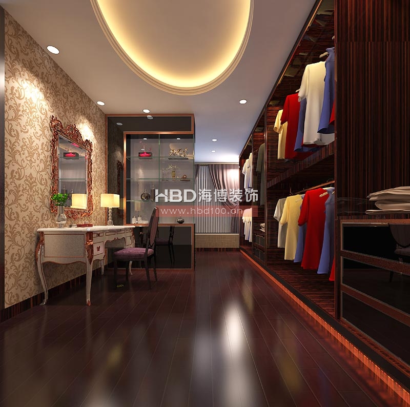 珠江新城天鑾別墅室內(nèi)裝修,衣帽間設(shè)計(jì)效果圖.jpg