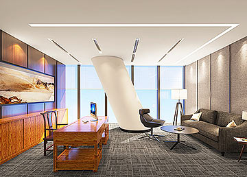 萬華投資公司經(jīng)理室設(shè)計(jì)裝修