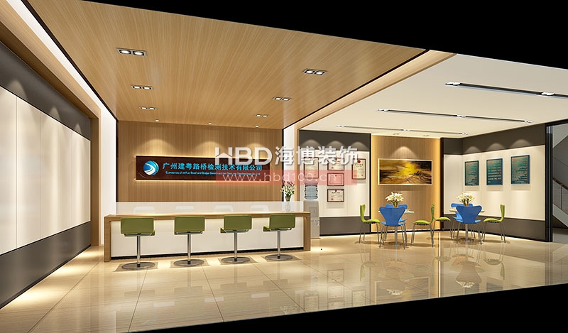 辦公室設(shè)計,前臺設(shè)計效果圖,海博裝飾.jpg
